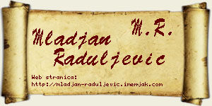 Mlađan Raduljević vizit kartica